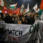 Pro-Palestinian protesters rally against Israeli football match in Paris