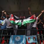 Jordan celebrate reaching first World Cup after win against Oman