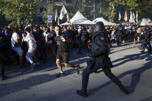 Police clash with French fans, while Palestine flag banned at Real Madrid