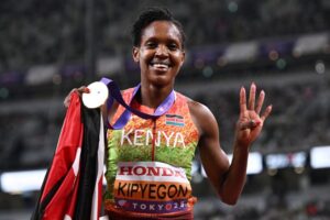 Kenya’s Kipyegon wins record fourth 1,500m title at World Athletics