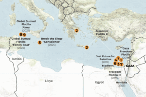 Map: Israel has attacked, intercepted all Gaza-bound flotillas since 2010