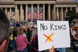 Thousands gather for anti-Trump ‘No Kings’ protests across US