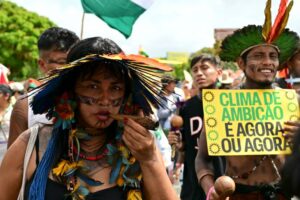 Thousands march for climate action outside COP30 summit in Brazil