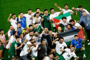 Gritty Palestine enter Arab Cup quarters as favourites Qatar crash out