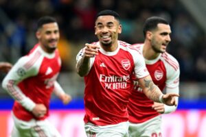 Jesus brace helps Arsenal down Inter to seal Champions League qualification