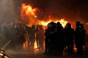 Clashes erupt at antigovernment protest in Albanian capital Tirana