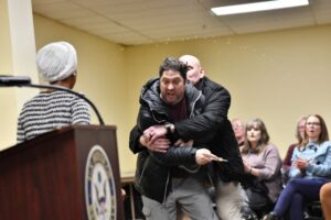 Minnesota Representative Ilhan Omar attacked during town hall meeting