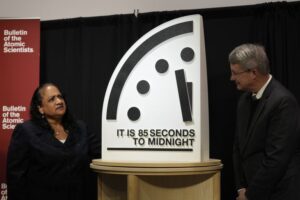 Symbolic Doomsday Clock moves closer to midnight amid ‘catastrophic risks’