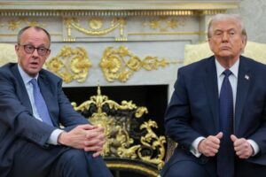 Trump says Iran navy, air force destroyed, Germany ‘helping out’