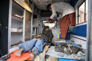 Rescue teams recover bodies after deadly Kabul hospital air strike