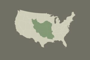 Map shows how big Iran is compared with the 50 US states