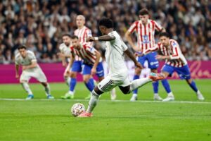 Vinicius strikes twice as Real Madrid edge Atletico 3-2 in pulsating derby