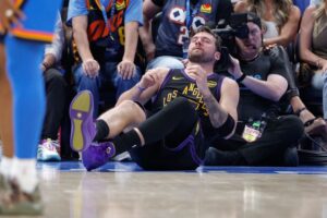 Lakers handed one of heaviest defeats by Thunder and hit by Doncic injury