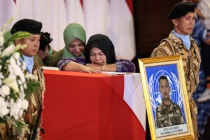 Indonesia receives bodies of peacekeepers killed in southern Lebanon