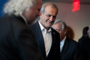 ‘Which interests being served by war?’ Iran’s Pezeshkian asks US public