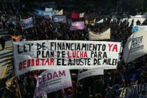 Tens of thousands protest in Argentina over Milei university cuts