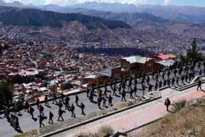 Thousands of protesters demand president’s resignation in Bolivia’s La Paz