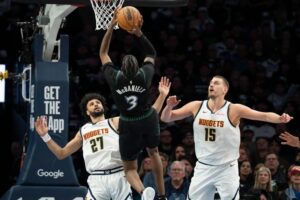 Timberwolves eliminate Nuggets as Knicks demolish Hawks in NBA playoffs