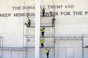 Judge keeps order in place to remove Trump’s name from Kennedy Center