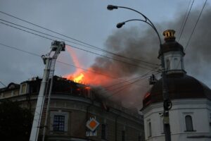 Russian attacks in Ukraine kill nine, damage historic Kyiv cathedral