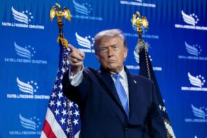 After progressive US primary wins, Trump takes aim at ‘godless communists’