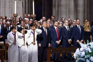 Donald Trump and world leaders attend Lindsey Graham’s funeral